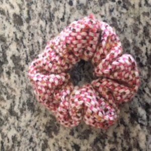 J.Crew Pink Tweed Scrunchie